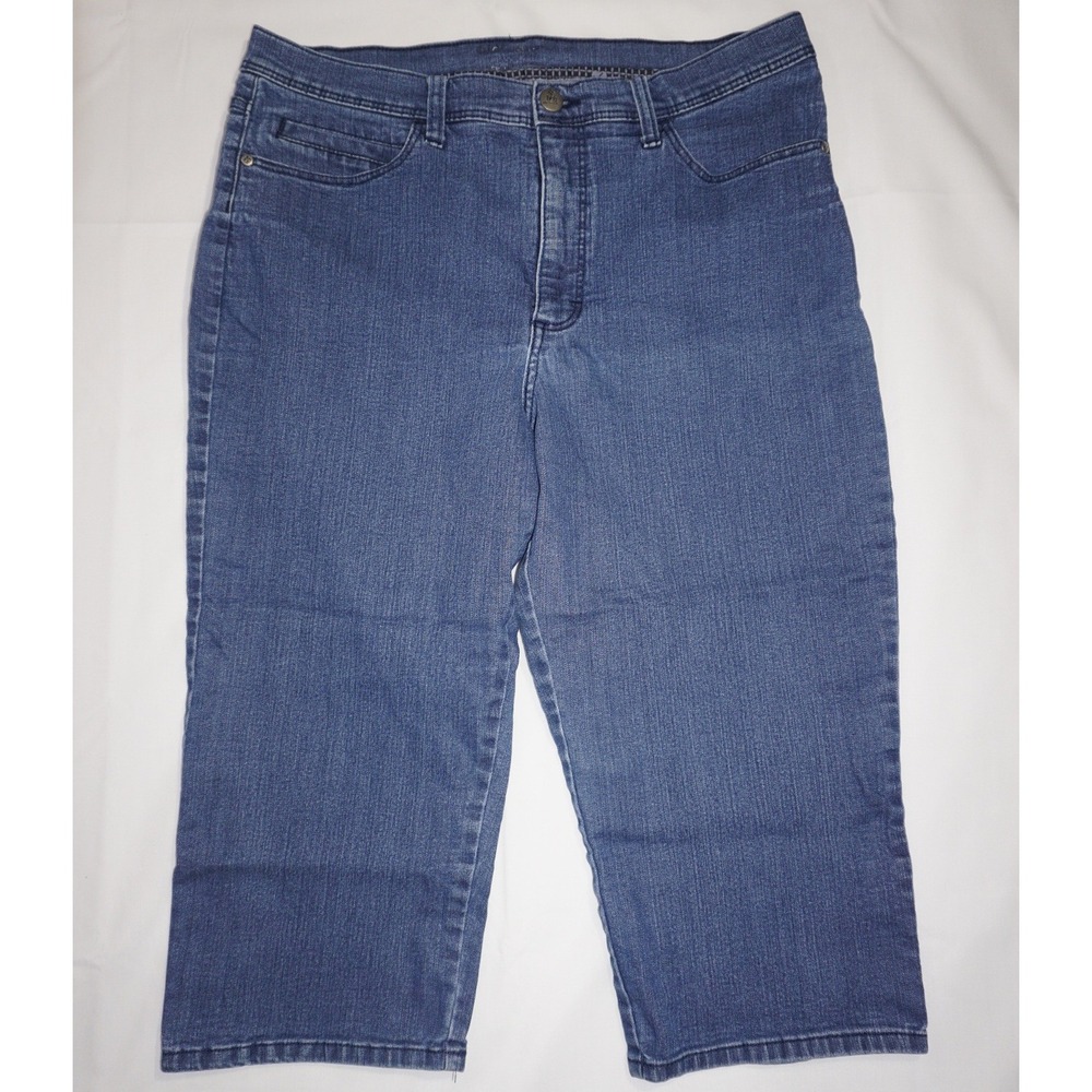 Lee Platinum Label 12P Blue Denim Capri Jeans Mid Rise Stretch